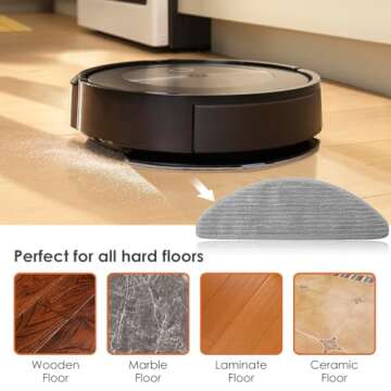 Vacuum Accessories Kit for Irobot iRobot Roomba Combo i5, i5+,j5, j5+ Robot Vacuum- 4 Mop Pads
