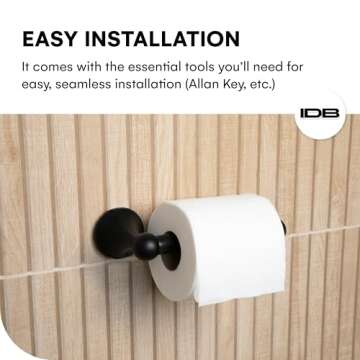 Dorence | 4-Piece Bathroom Hardware Set | Bathroom Towel Bar | Bath Accessories Sets for Bathroom | Bathroom Accessory | Bathroom Fixtures (Matte Black)