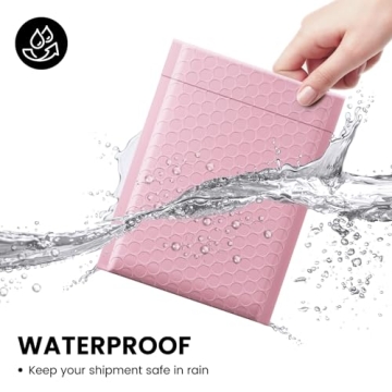 Fuxury Bubble Mailers 6x10" 100 Pack Light Pink Quality Shipping Bags