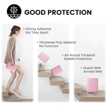 Fuxury Bubble Mailers 6x10" 100 Pack Light Pink Quality Shipping Bags