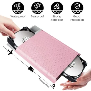 Fuxury Bubble Mailers 6x10" 100 Pack Light Pink Quality Shipping Bags