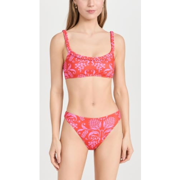 Rhode Women's Bibi Bikini Top Anjuna Print Red XS