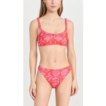 Rhode Women's Bibi Bikini Top Anjuna Print Red XS