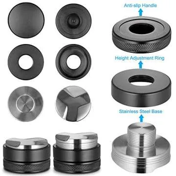 MATOW 53mm Coffee Distributor, Espresso Distribution Tool, Coffee Leveler Compatible with Breville 54mm Portafilter- Professional Espresso Distributor Leveler Tool