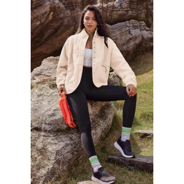 Nirovien Fuzzy Fleece Jacket for Women Stylish Warmth