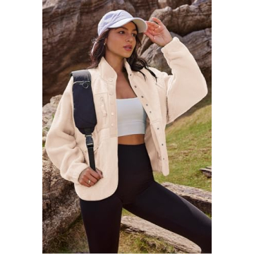 Nirovien Fuzzy Fleece Jacket for Women Stylish Warmth