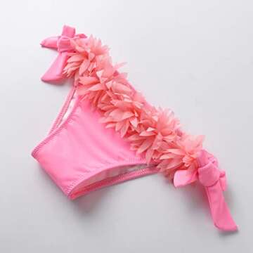 DXTON Girls Bikini 2-Piece Swimsuit - Cute Ruffles for Summer Fun