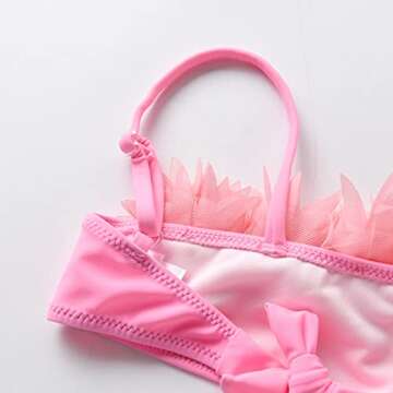 DXTON Girls Bikini 2-Piece Swimsuit - Cute Ruffles for Summer Fun