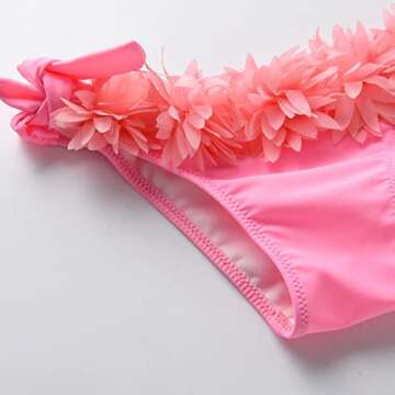 DXTON Girls Bikini 2-Piece Swimsuit - Cute Ruffles for Summer Fun