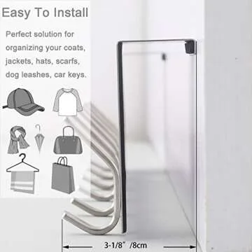 WEBI Over The Door Hook Door Hanger:Over The Door Towel Rack with 6 Hooks for Hanging Coats,Door Coat Hanger Towel Hanger Over Door Coat Rack for Towels,Clothes,Back of Bathroom,Silver