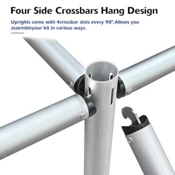 Hecis 8x10 Adjustable Pipe and Drape Backdrop Stand