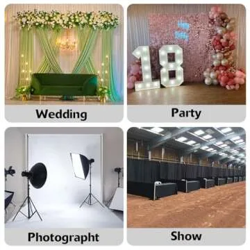 Hecis 8x10 Adjustable Pipe and Drape Backdrop Stand