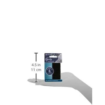 Goody Ouchless Hair Elastics, Black, 36 Count (Pack of 1)