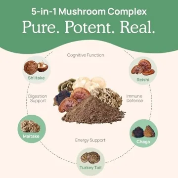 Real Mushrooms 5 Defenders Capsules for Immune Support
