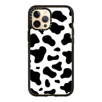 CASETiFY Impact Case for iPhone 12 Pro Max - Cow Print - Clear Black