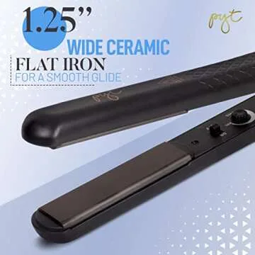 Pyt Professional Flat Iron Ceramic Hair Straightener Styling Tool Black