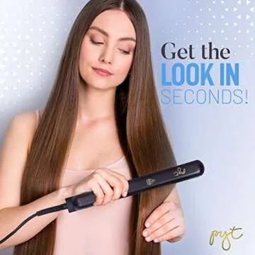 Pyt Professional Flat Iron Ceramic Hair Straightener Styling Tool Black