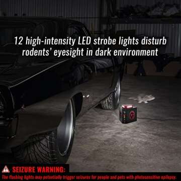 Plug-in Rodent Ultra Sonic Repellent 4-in-1 Rat Repelling Device Get Rid of Mice with Ultrasound Flashlight Predator Sounds Indoor Pest Prevention