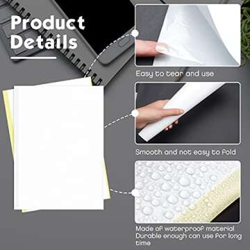 Marspark 20 Pcs Double Sided Adhesive Sheets for Crafts