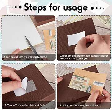 Marspark 20 Pcs Double Sided Adhesive Sheets for Crafts