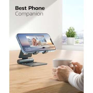 Nulaxy Adjustable Cell Phone Stand for All Phones - Gray