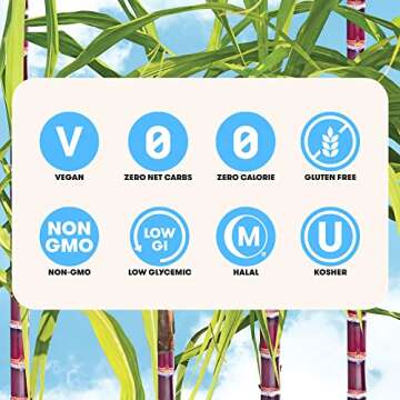 Purecane Sugar Substitute Baking Sweetener | Zero Calorie | Made from All Natural Sugar Cane | Diabetes-friendly | Keto-friendly | Gluten-free | 24 Ounce Pouch