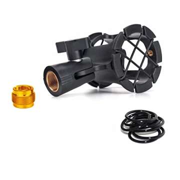 ZRAMO Microphone Basket Shock Mount for SM58, Rode NTG, Audio-Technica AT-875R