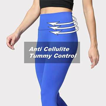 Aoxjox Women's Scrunch Butt Lifting Seamless Leggings Booty High Waisted Workout Yoga Pants (Electric Blue, Small)