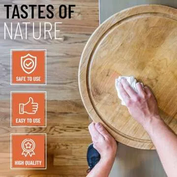 Beeswax Furniture Polish and Conditioner with Orange Oil. Wood Floor Scratch Repair, Feed Into Hardwood, Restore and Protect Cabinets 16 Ounce