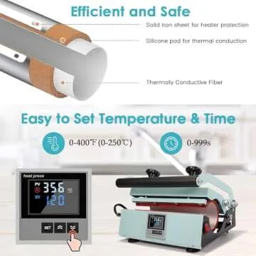 Tumbler Heat Press Machine, Sublimation Press for 20oz-30oz Tumbler, 11-16oz Heat Mug Press with Sublimation Paper Heat Tape & Gloves for Coffee/Ceramic Mug Cup, Water Bottle DIY Heat Transfer