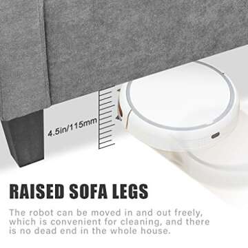 Sofa Sectional Sofa Futon Sofa for Living Room Modern Sofa Couches and Sofas Corner Sofa Furniture Set Sofa Set (Grey)