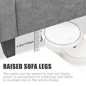 Sofa Sectional Sofa Futon Sofa for Living Room Modern Sofa Couches and Sofas Corner Sofa Furniture Set Sofa Set (Grey)