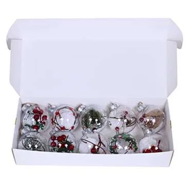 Stylish 10 Pcs Winlyn Christmas Bauble Set for Holidays