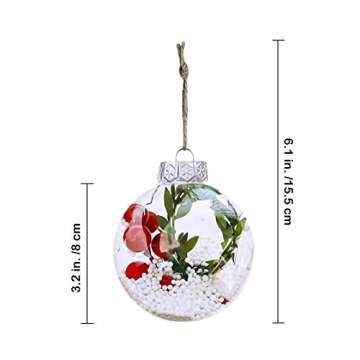 Stylish 10 Pcs Winlyn Christmas Bauble Set for Holidays