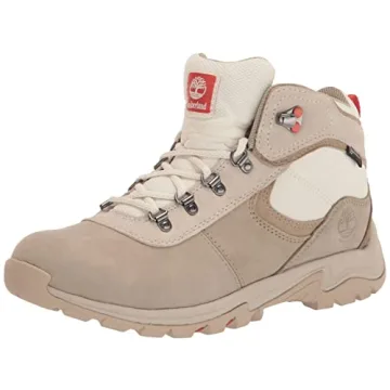 Timberland Women's Mt. Maddsen Mid Leather Waterproof Hiking Boots, Light Brown Nubuck, Size 8.5
