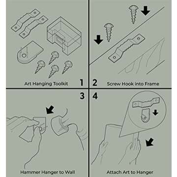 Zenobia Framed Canvas Print Wall Art Tan White Forest Flower Silhouette Abstract Nature Illustrations Minimalism Rustic Chic Relax/Calm Multicolor for Living Room, Bedroom, Office - 16"x24" Natural