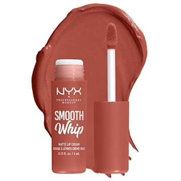 NYX PROFESSIONAL MAKEUP Smooth Whip Matte Lip Cream, Long Lasting, Moisturizing, Vegan Liquid Lipstick - Kitty Belly (Peach Nude)