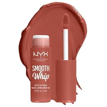 NYX PROFESSIONAL MAKEUP Smooth Whip Matte Lip Cream, Long Lasting, Moisturizing, Vegan Liquid Lipstick - Kitty Belly (Peach Nude)