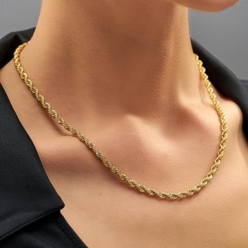 Affordable 5mm Gold Rope Chain Necklace for Everyone
