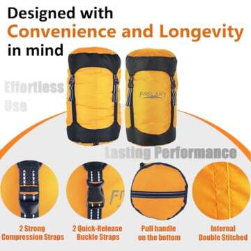 Frelaxy Compression Sack, 40% More Storage! 11L/18L/30L/45L Compression Stuff Sack, Water-Resistant & Ultralight Sleeping Bag Stuff Sack - Space Saving Gear for Camping, Traveling, Backpacking