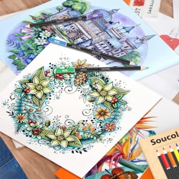Soucolor 72-Color Colored Pencils for Vibrant Art