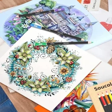 Soucolor 72-Color Colored Pencils for Vibrant Art