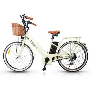 NAKTO 26" Electric Bike - 350W City Bicycle for Commuting