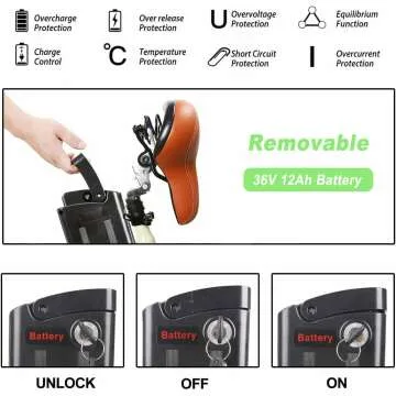 NAKTO 26" 350W Electric Bike for Adults - Commuting