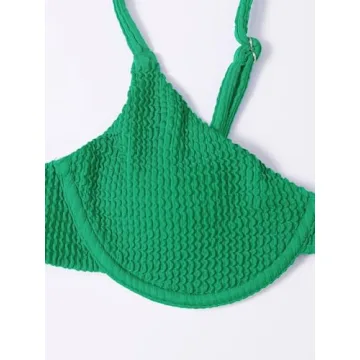QWINEER Women's Underwire High Cut Bikini 2024 - Green M
