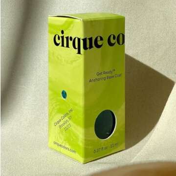 Cirque Colors Get Ready Base Coat & Looking Glass Top Coat - 0.37 Fl Oz (11 mL) Vegan, Cruelty-Free, Non-Toxic Formula Nail Care…