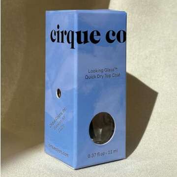 Cirque Colors Get Ready Base Coat & Looking Glass Top Coat - 0.37 Fl Oz (11 mL) Vegan, Cruelty-Free, Non-Toxic Formula Nail Care…