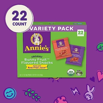 Annie's Organic Bunny Fruit Snacks, Gluten-Free, Variety Pack