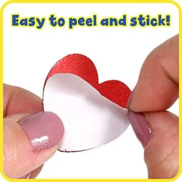 READY 2 LEARN Glitter Foam Stickers | Multicolor Hearts | Pack of 168 | Self-Adhesive Stickers for Kids | Decorate Scrapbooks, Cards and More