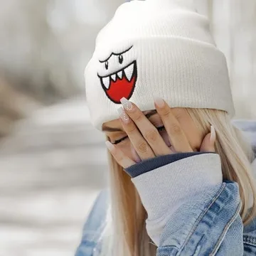 Ohjijinn Ghost Knit Beanie for Fun Winter Wear